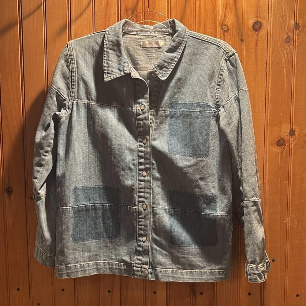 Anine Bing Light Blue Denim Jean Jacket